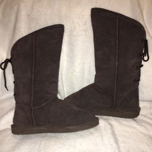 BearPaw Suede Winter Boots - Brown